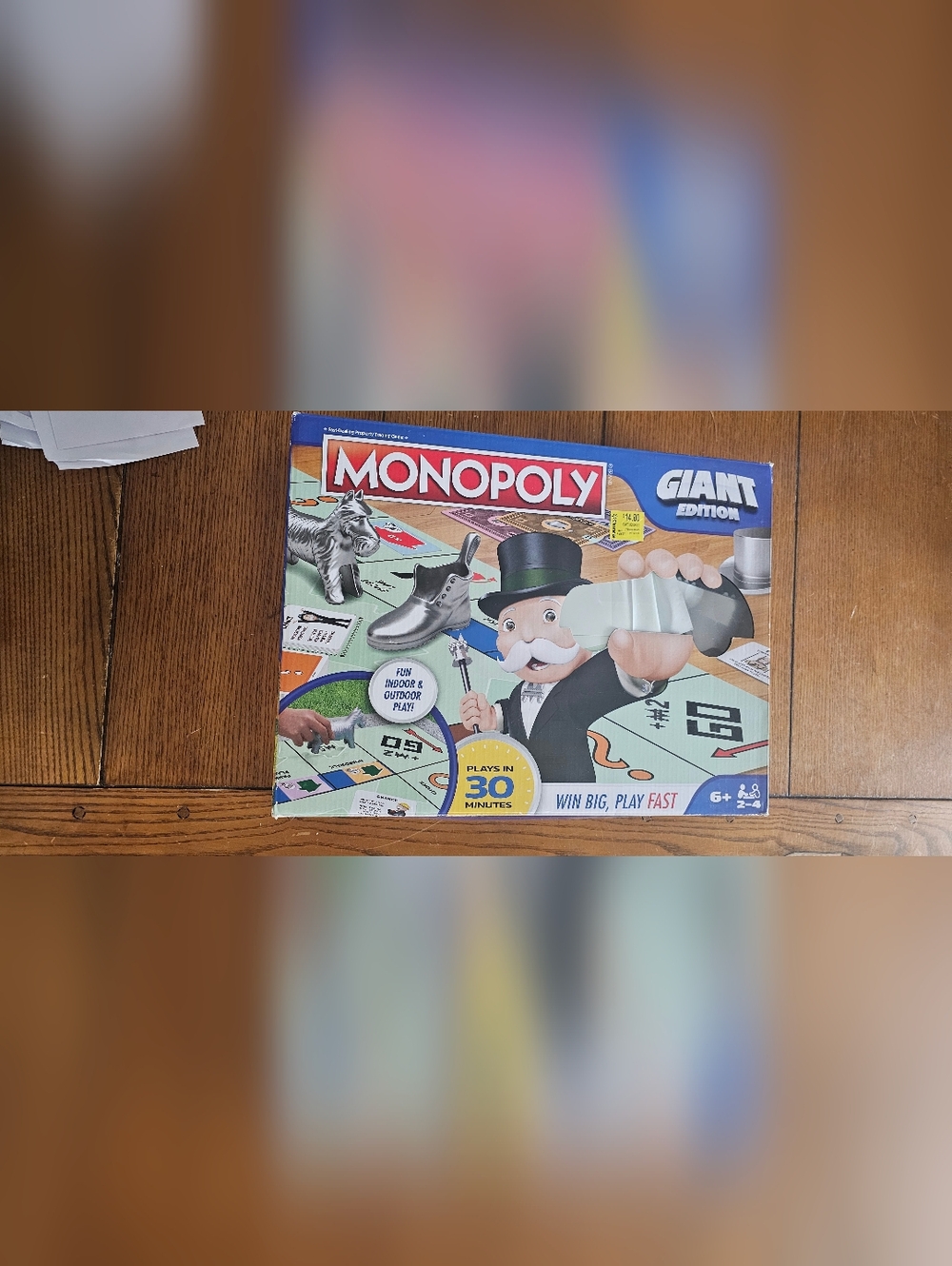 Hasbro Monopoly Giant Edition Board Game - Blue, White, Yellow